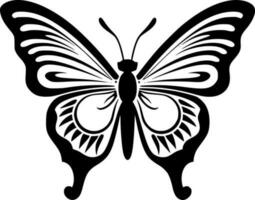 fjäril - minimalistisk och platt logotyp - vektor illustration