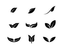 trädblad vektor logo design av naturobjekt och illustration