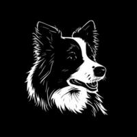 Rand Collie - - minimalistisch und eben Logo - - Vektor Illustration