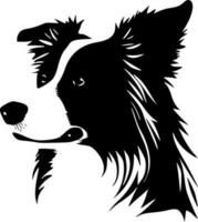 Rand Collie, schwarz und Weiß Vektor Illustration