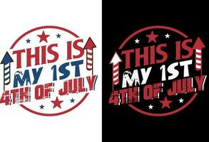 4:e av juli skjorta, Lycklig 4:e juli, USA t-shirt design, oberoende t-shirt, 4:e av juli t-shirt design, vektor
