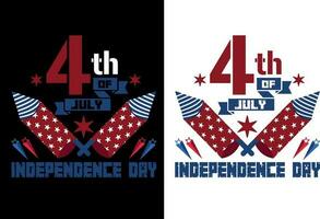 4 .. von Juli Unabhängigkeit Tag, glücklich 4 .. Juli, USA T-Shirt Design, Unabhängigkeit T-Shirt, 4 .. von Juli T-Shirt Design, vektor
