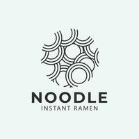 Ramen Nudel japanisch minimalistisch Linie Kunst Logo Symbol Vektor Design