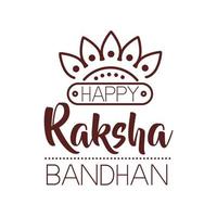 glückliche Raksha Bandhan Feier mit Blumendekoration Linie Stil vektor