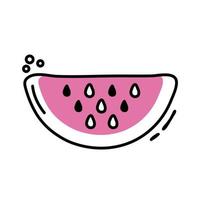 vattenmelon färsk frukt linje och fylla ikonen vektor