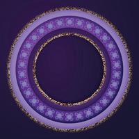 cirkel papercut lavendel bakgrund vektor