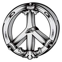 dekorativa pacifist symbol vektor