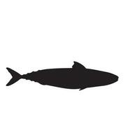 söt svart silhuett fisk vektor illustration ikon. tropisk fisk, hav fisk, akvarium fisk