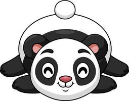 söt bebis tecknad serie panda sovande vektor