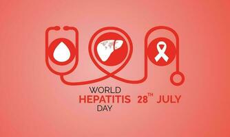 Vektor Abbildung, Banner oder Poster von Welt Hepatitis Tag. Hintergrund Vorlage verwenden zum Karte Vektor Design .