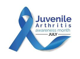 juvenil artrit medvetenhet månad är observerats varje år i juli. vektor baner, affisch, kort, bakgrund design. artrit är en termin ofta Begagnade till betyda några oordning den där påverkar lederna