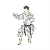 illustration av karate figter vektor
