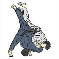 Illustration von Karate Kämpfer Vektor