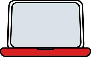 öffnen Laptop Symbol im grau und rot Farbe. vektor