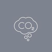 CO2-Kohlenstoffemissionsvektor lineares Symbol vektor