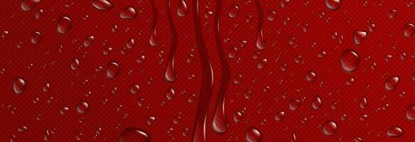 vektor vatten släppa textur på röd glas bakgrund
