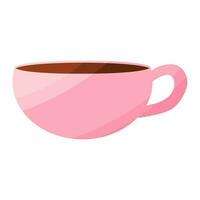 Tasse trinken Tee Kaffee Rosa Element Symbol vektor