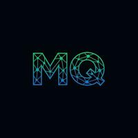 abstrakt brev mq logotyp design med linje punkt förbindelse för teknologi och digital företag företag. vektor