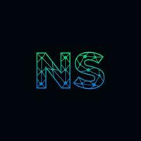 abstrakt Brief ns Logo Design mit Linie Punkt Verbindung zum Technologie und Digital Geschäft Unternehmen. vektor
