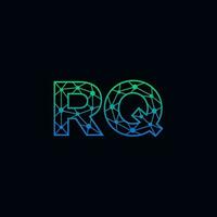 abstrakt Brief rq Logo Design mit Linie Punkt Verbindung zum Technologie und Digital Geschäft Unternehmen. vektor