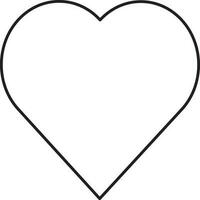 isoliert Herz Symbol im schwarz und Weiß. vektor