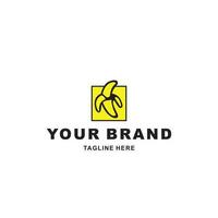 söt skalad banan logotyp lämplig för din affär vektor