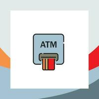 Bankomat hål ikon design, Bankomat maskin symbol vektor