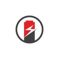 Leistung Batterie Energie Logo Vektor Illustration