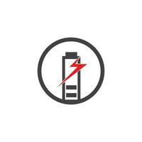 Leistung Batterie Energie Logo Vektor Illustration