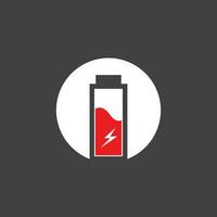 Leistung Batterie Energie Logo Vektor Illustration