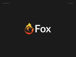 fox logotyp formgivningsmall vektor