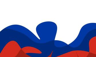 Russland Hintergrund mit Flüssigkeit wellig Formen Flagge Farbe und Kopieren Raum zum Ihre Text. Vektor Illustration