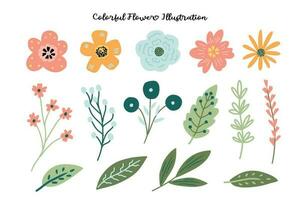 süß Frühling und Sommer- Blume Illustration vektor