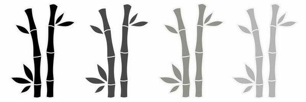 Symbol Design. Bambus Symbol Illustration Sammlung. Lager Vektor. vektor