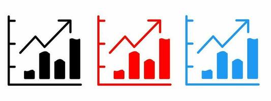 Graph oben Symbol Vektor Sammlung. Vektor Illustration.