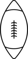 Linie Kunst Illustration von Rugby Fußball Symbol. vektor