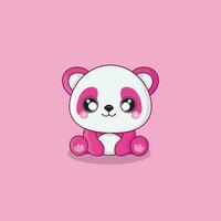 rosa bebis panda vektor