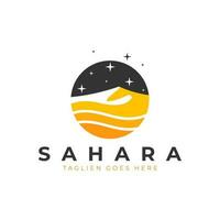 Sahara Wüste Vektor Illustration Logo