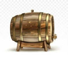 trä- tunna för vin eller öl eller whisky ClipArt vektor