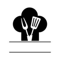 Grill Meister Symbol Vektor. Grill Illustration unterzeichnen. Grill Speisekarte Symbol oder Logo. vektor