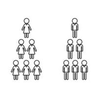 Demographie Symbol Vektor Satz. Fruchtbarkeit Illustration Zeichen Sammlung. Geburtenrate Symbol oder Logo.