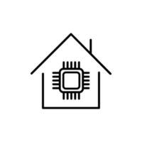 Clever Zuhause Symbol Vektor. Clever Haus Illustration unterzeichnen. Technologie Symbol oder Logo. vektor