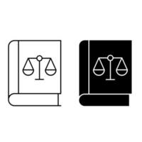 Gericht Symbol Vektor. Gerechtigkeit Illustration unterzeichnen. Gesetz Symbol oder Logo. vektor