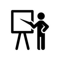 Lehrer Symbol Vektor. Lektion Illustration unterzeichnen. Ausbildung Symbol oder Logo. vektor