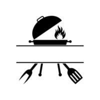 grill bemästra ikon vektor. bbq illustration tecken. grill meny symbol eller logotyp. vektor