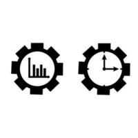 Produktivität Symbol Vektor Satz. Effizienz Illustration Zeichen Sammlung. Ergebnis Symbol oder Logo.