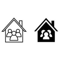 Familienvektor-Icon-Set. sammlung von verwandten illustrationszeichen. Menschen-Symbol. vektor