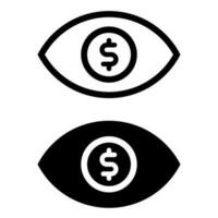 pengar ikon vektor uppsättning. finansiera illustration tecken samling. bank symbol.