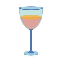 maträtter. en glas, cocktail, vinglas med en dryck. vektor