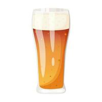 Bier im ein Glas Tasse. Weiß Hintergrund isoliert. vektor